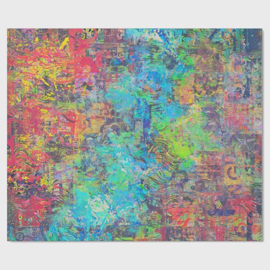 Abstraktes Kunstwerkzeug Geschenkpapier (Flach)