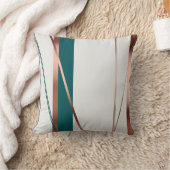 Abstraktes Kupfer mit Akzenten des Aquamarinen Kis Kissen (Decke)