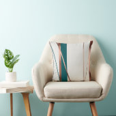 Abstraktes Kupfer mit Akzenten des Aquamarinen Kis Kissen (Stuhl )