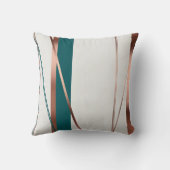 Abstraktes Kupfer mit Akzenten des Aquamarinen Kis Kissen (Rückseite)