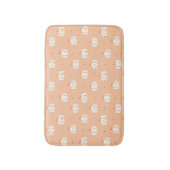 Abstraktes Kürbismuster Bath Mat Badematte (Vorderseite Vertikal)