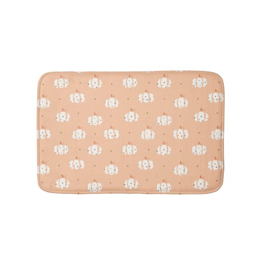 Abstraktes Kürbismuster Bath Mat Badematte (Vorderseite)