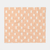 Abstraktes Kürbismuster Fleece Blanket (Vorderseite (Horizontal))