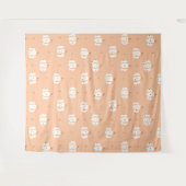 Abstraktes Kürbismuster Wandteppich (Vorderseite (Horizontal))