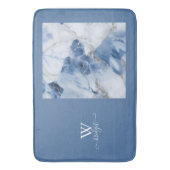 abstraktes Küstenmuster aus blauem Marmor Badematte (Vorderseite Vertikal)