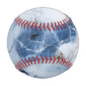abstraktes Küstenmuster aus blauem Marmor Baseball (Vorderseite)