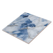 abstraktes Küstenmuster aus blauem Marmor Fliese (Seite)