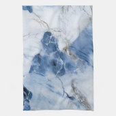 abstraktes Küstenmuster aus blauem Marmor Geschirrtuch (Vertikal)