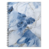 abstraktes Küstenmuster aus blauem Marmor Notizblock (Vorderseite)