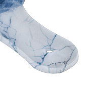 abstraktes Küstenmuster aus blauem Marmor Schneidebrett (Ecke)