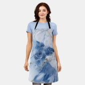 abstraktes Küstenmuster aus blauem Marmor Schürze (Getragen)