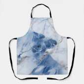 abstraktes Küstenmuster aus blauem Marmor Schürze (Vorderseite)