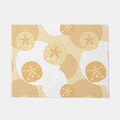 Abstraktes Küstenmuster mit Sand-Dollar-Sand Fußmatte (Vorderseite)