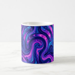 Abstraktes Labyrinth Kosmisches Lila Flüssigkeit K Kaffeetasse