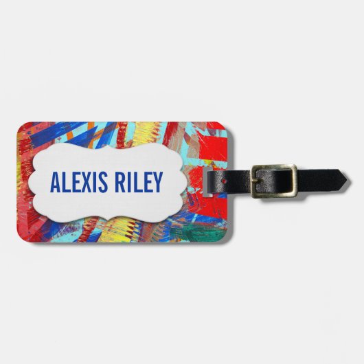 abstraktes Lackdesign mit abgeschrägten Anhängern Gepäckanhänger (Vorderseite horizontal)