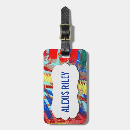 abstraktes Lackdesign mit abgeschrägten Anhängern Gepäckanhänger (Vorderseite vertikal)