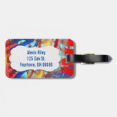 abstraktes Lackdesign mit abgeschrägten Anhängern Gepäckanhänger (Rückseite horizontal)