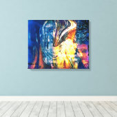 Abstraktes Lady Fire and Ice Leinwanddruck (Insitu (Holzboden))