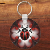 Abstraktes Ladybug Art Design, Schlüsselanhänger (Rückseite)