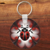 Abstraktes Ladybug Art Design, Schlüsselanhänger (Vorderseite)