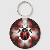 Abstraktes Ladybug Art Design, Schlüsselanhänger (Rückseite)