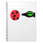 Abstraktes Ladybug- und Paw-PrintNotebook Notizblock (Vorderseite)