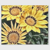 Abstraktes Land Gelb Daisy Geschenkpapier (Flach)