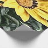 Abstraktes Land Gelb Daisy Geschenkpapier (Ecke)