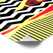 Abstraktes Landschaftsglanzposter Poster (Ecke)