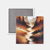 Abstraktes Landschaftsplaner Hintergrundbilder Kun Magnet (Vorderseite/Rückseite)