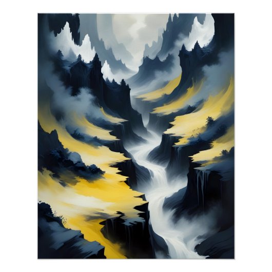 Abstraktes Landschaftsplaner Hintergrundbilder Kun Poster (Vorderseite)