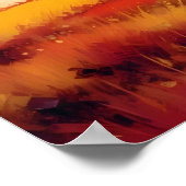 Abstraktes Landschaftstal Wiesen Hintergrund Poster (Ecke)