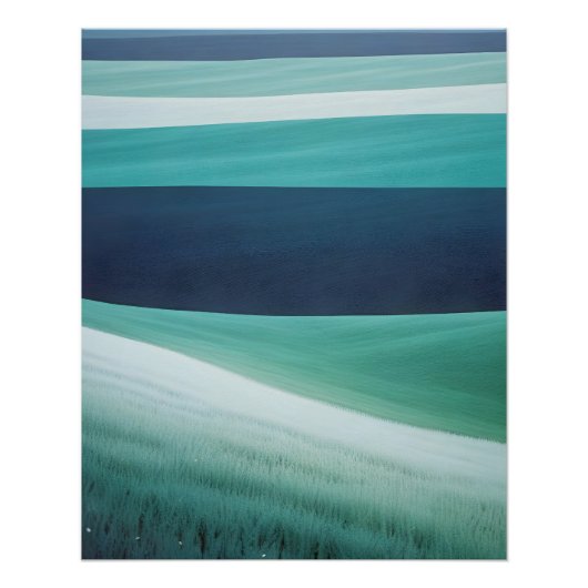 Abstraktes Landschaftstal Wiesen Hintergrund Poster (Vorderseite)