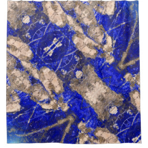 Abstraktes Lapis Blau-Granit-Marmor Duschvorhang