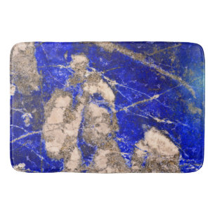 Abstraktes Lapis-Blaugraues Granitmuster Badematte