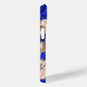 Abstraktes Lapis Lazuli Blue Granit Monogramm Case-Mate iPhone Hülle (Rückseite / Rechts)