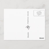 abstraktes Lasiandra auf texturiertem Kaleidoskop Postkarte (Rückseite)