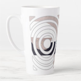 Abstraktes Latte-Mug-Design Milchtasse