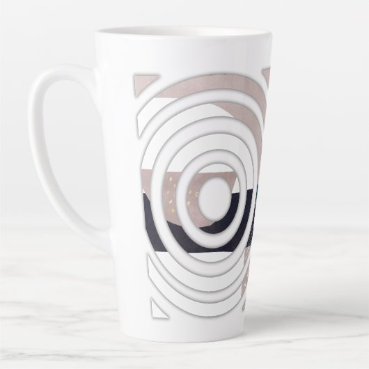 Abstraktes Latte-Mug-Design Milchtasse (Links)