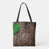 Abstraktes Laubbaumgestein grün Tasche (Rückseite)
