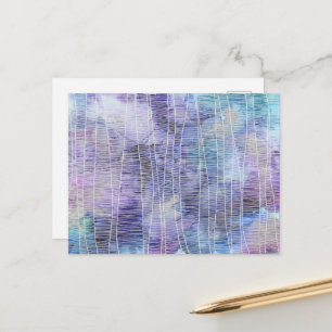 Abstraktes Lavendel-Alkohol-Tinte mit feinen Linie Postkarte