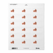 Abstraktes Leadesign Adressaufkleber (Vorne)