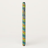 Abstraktes Leaf Design Gelb Blau Case-Mate iPhone Hülle (Hinten/Links)