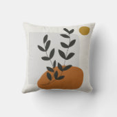Abstraktes Leaf Illustration Art Kissen (Rückseite)