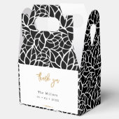 Abstraktes Leaf-Muster-Bevorzugungsbox Geschenkschachtel (Geöffnet)