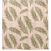 Abstraktes Leaf-Muster Duschvorhang (Vorderseite)