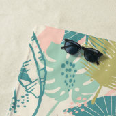 Abstraktes Leaf-Muster für benutzerdefinierte Text Strandtuch (Beispiel)