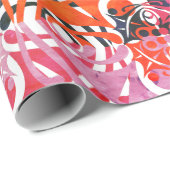 Abstraktes LEAF-Muster Geschenkpapier (Rolleneckpunkt)