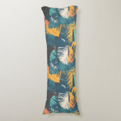 Abstraktes Leaf Muster Kissen (Vorderseite Vertikal)