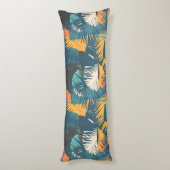 Abstraktes Leaf Muster Kissen (Rückseite (Vertikal))